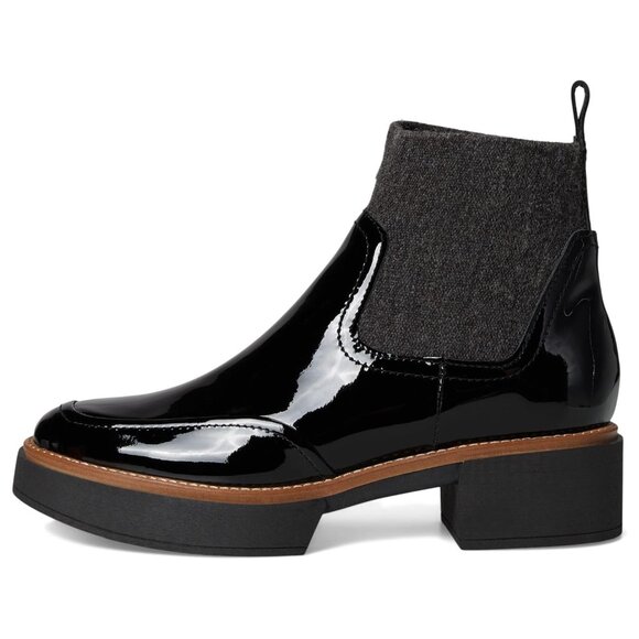 NWB$160 DOLCE VITA Patent Leather Saline H2O Waterproof Rain Booties Black 7WIDE - Picture 6 of 11